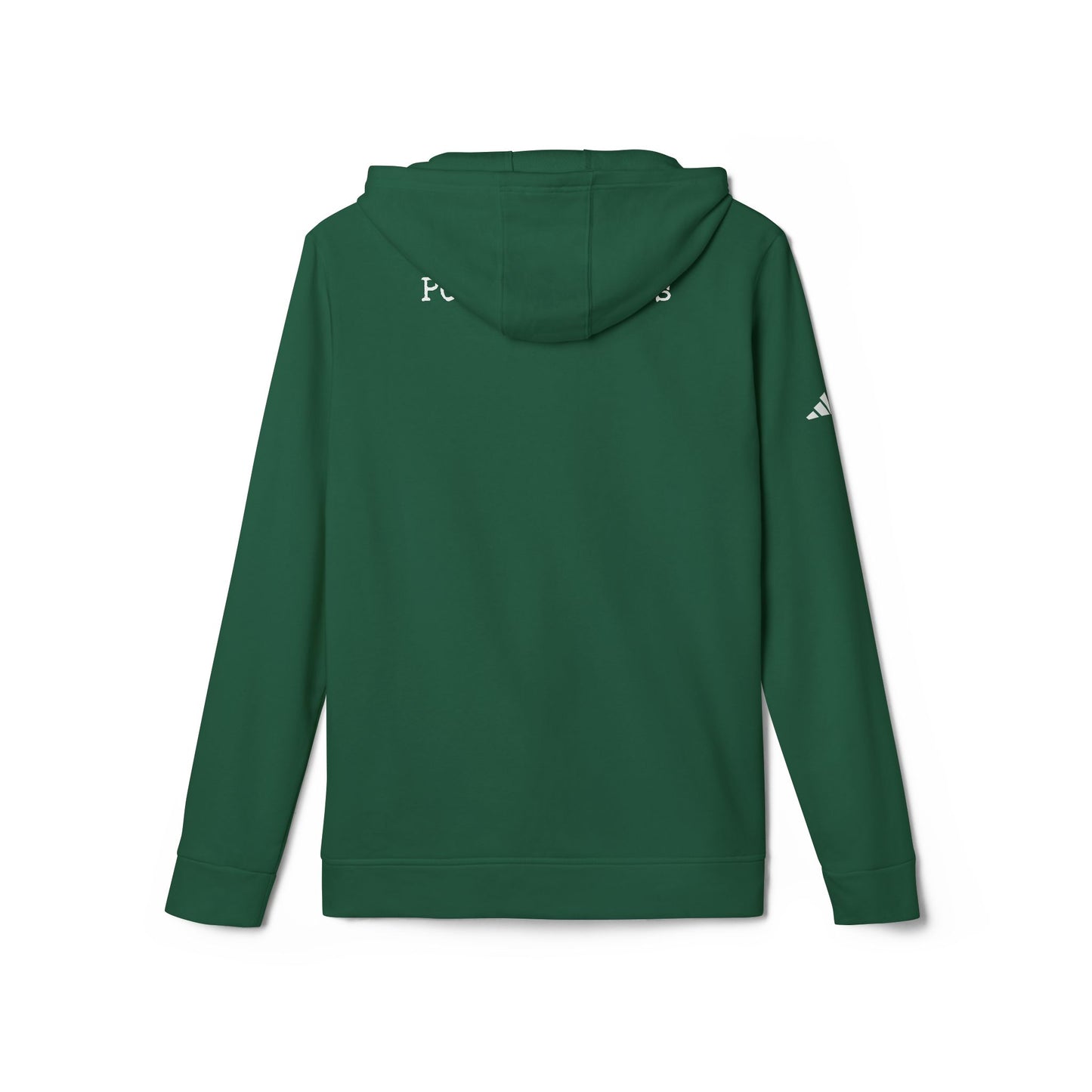 Fleece Hoodie - Pushin Cotten Tags Sports Runnin Man Logo, adidas Arm Logo