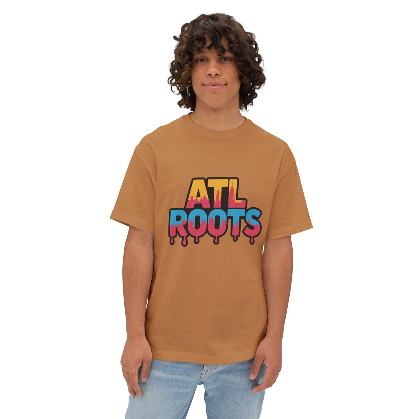 Colorful ATL Roots Oversized Boxy Tee, Streetwear Shirt, Gift for Atlanta Lovers, Casual Summer Top, Urban Fashion Tee, Unisex Graphic Tee