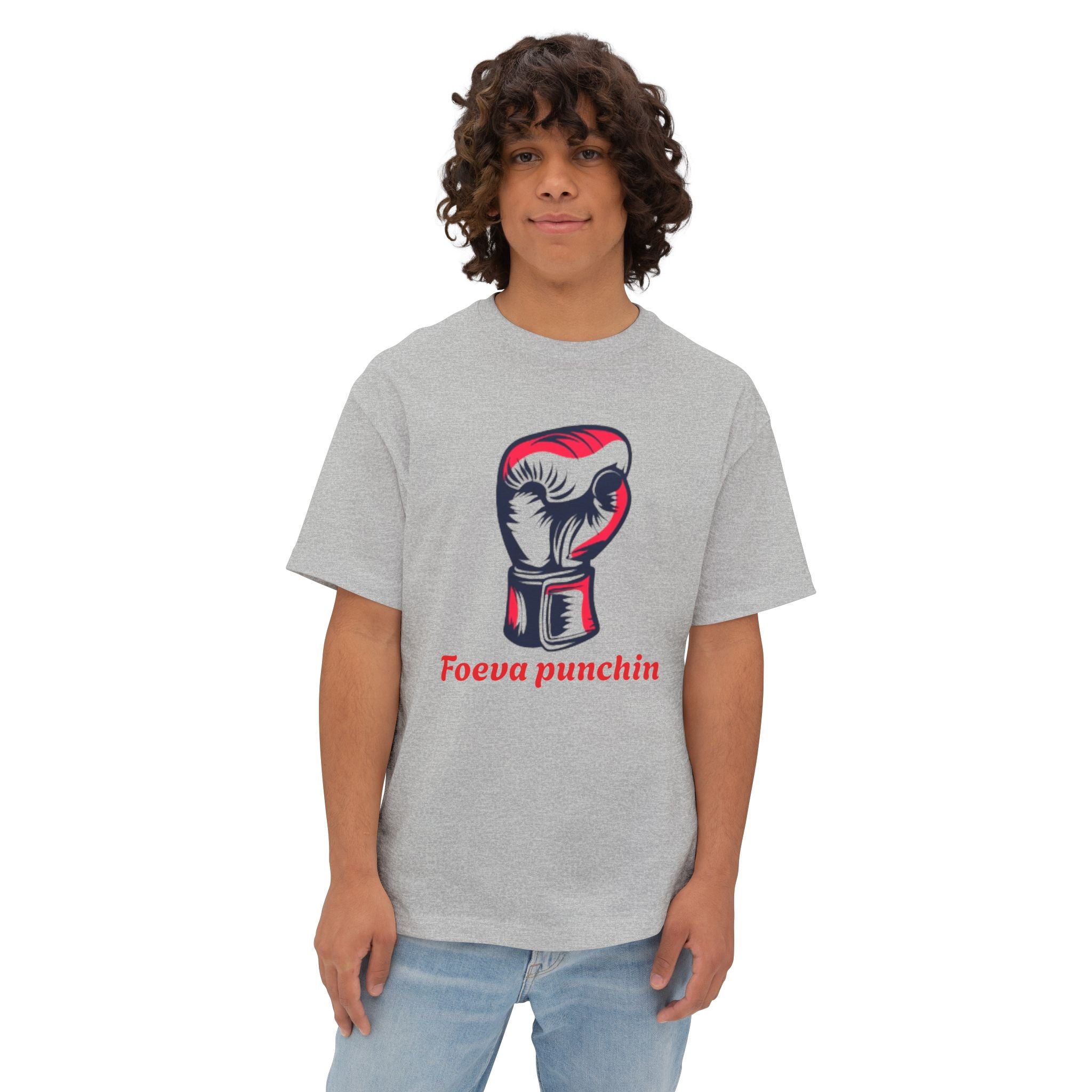 Boxy Tee with Punching Gloves Design | Fun Unisex Graphic T-Shirt for Fitness Lovers, Gift for Boxing Enthusiasts, Casual Wear