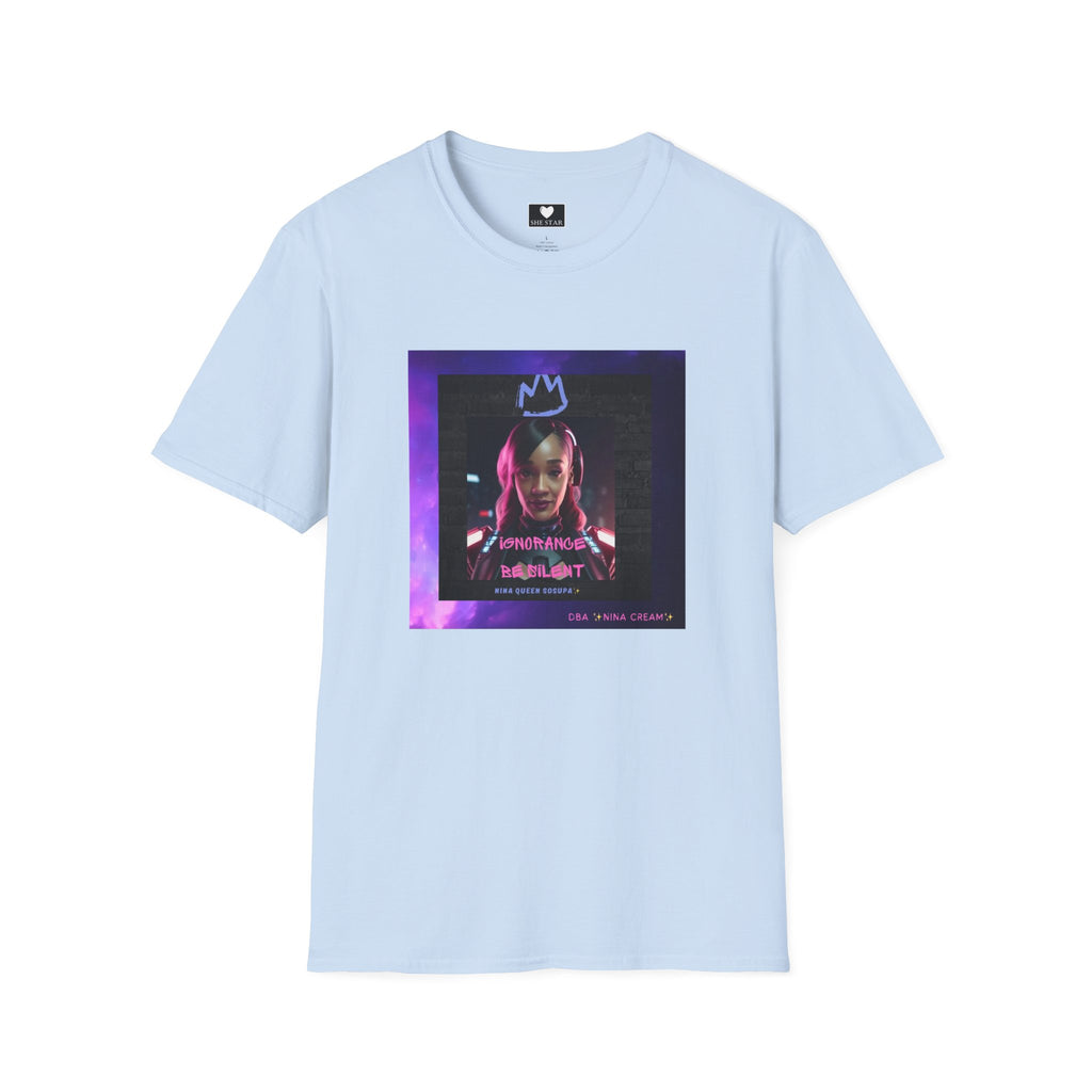 Queen Crown Photo Tee — Neon Portrait Graphic T-Shirt