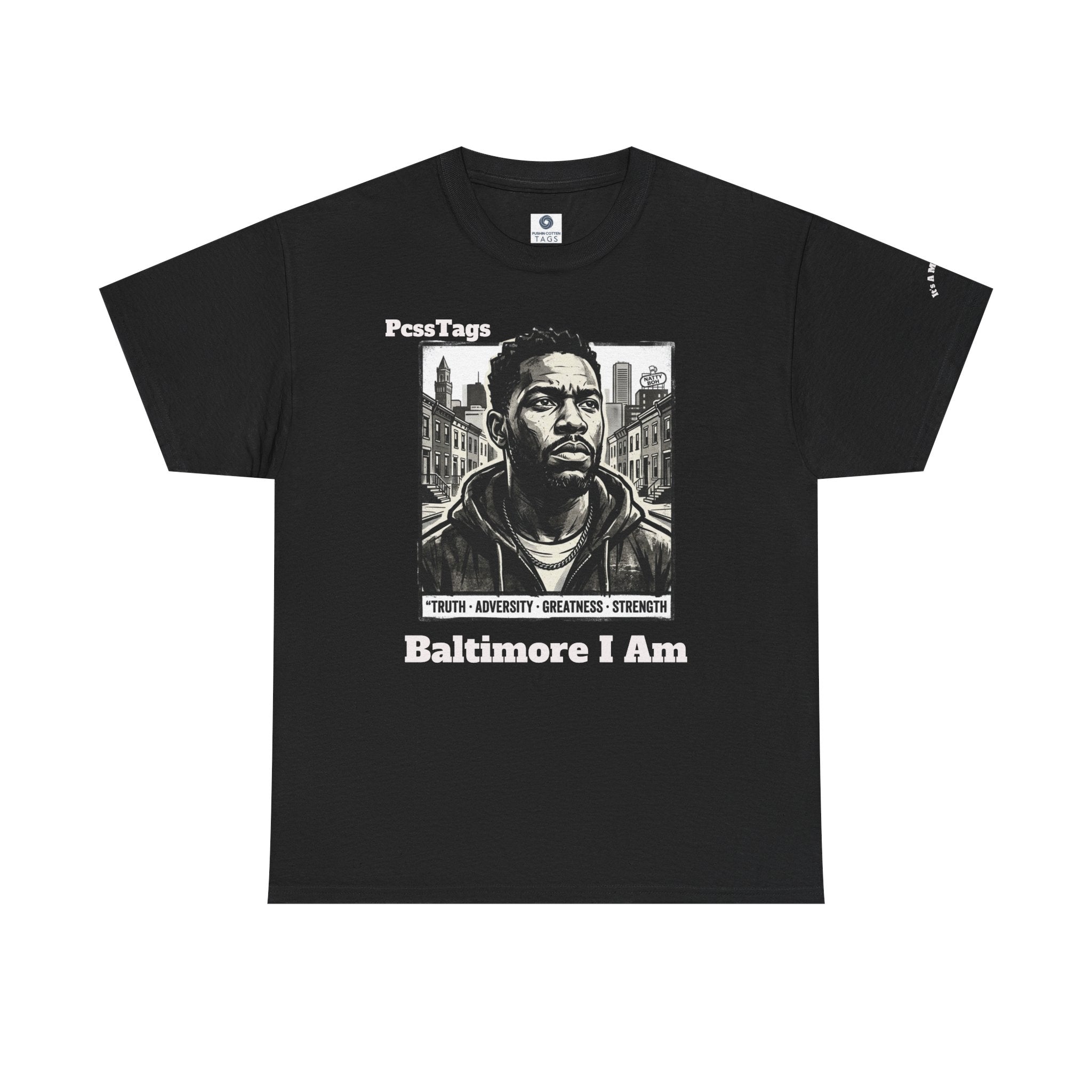 Baltimore I Am T-Shirt — Urban Portrait Tee Celebrating Strength & Resilience