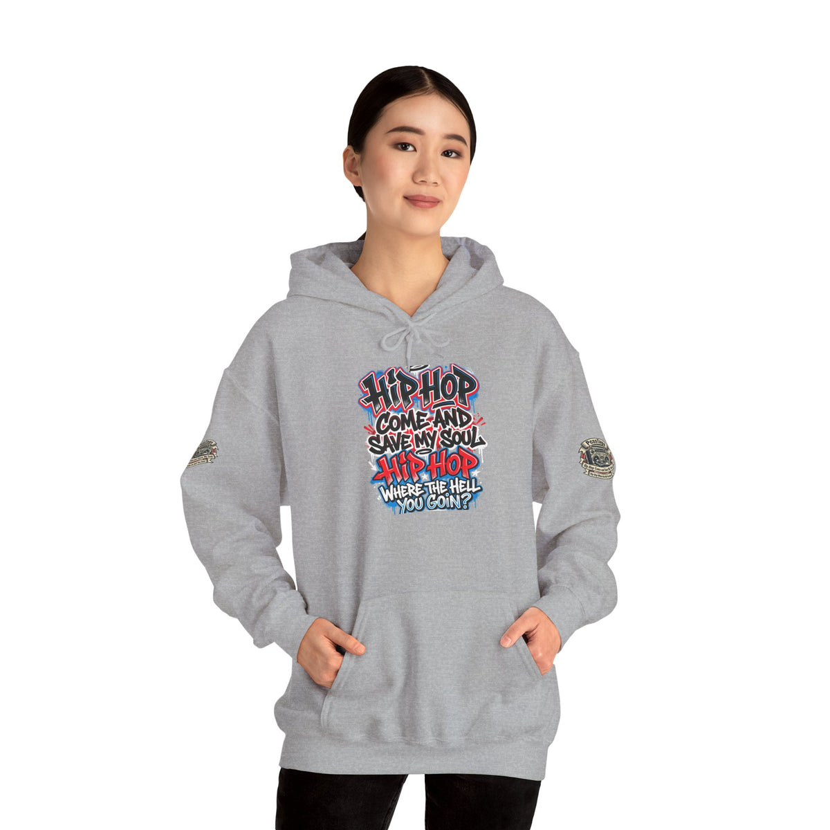 Hip-Hop Graffiti Hoodie — "Hip Hop Come and Save My Soul" Streetwear Pullover