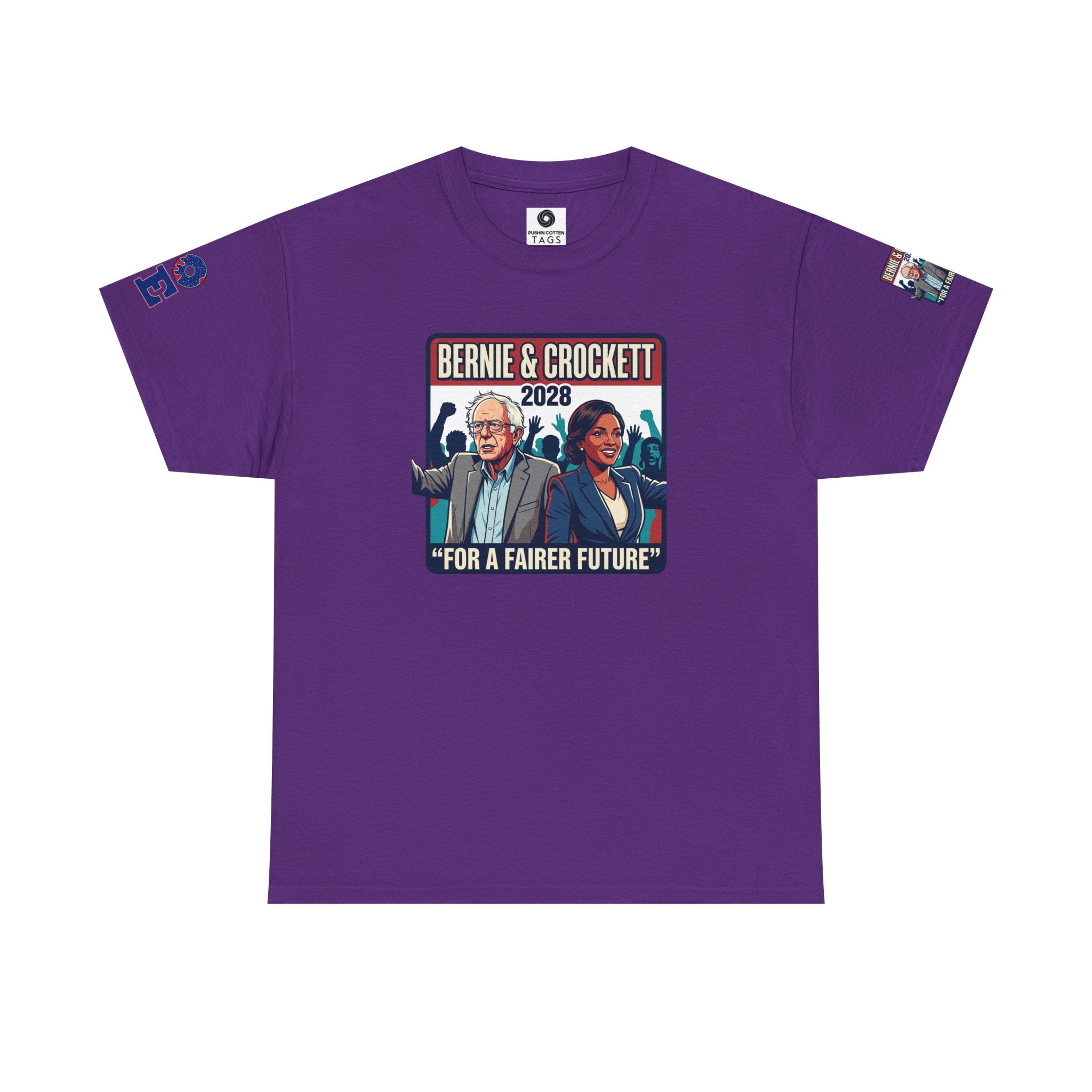 Bernie & Crockett 2028 Tee — "For a Fairer Future" Political Campaign T-Shirt