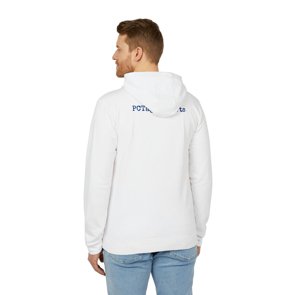Fleece Hoodie - Pushin Cotten Tags Sports Runnin Man Logo, adidas Arm Logo