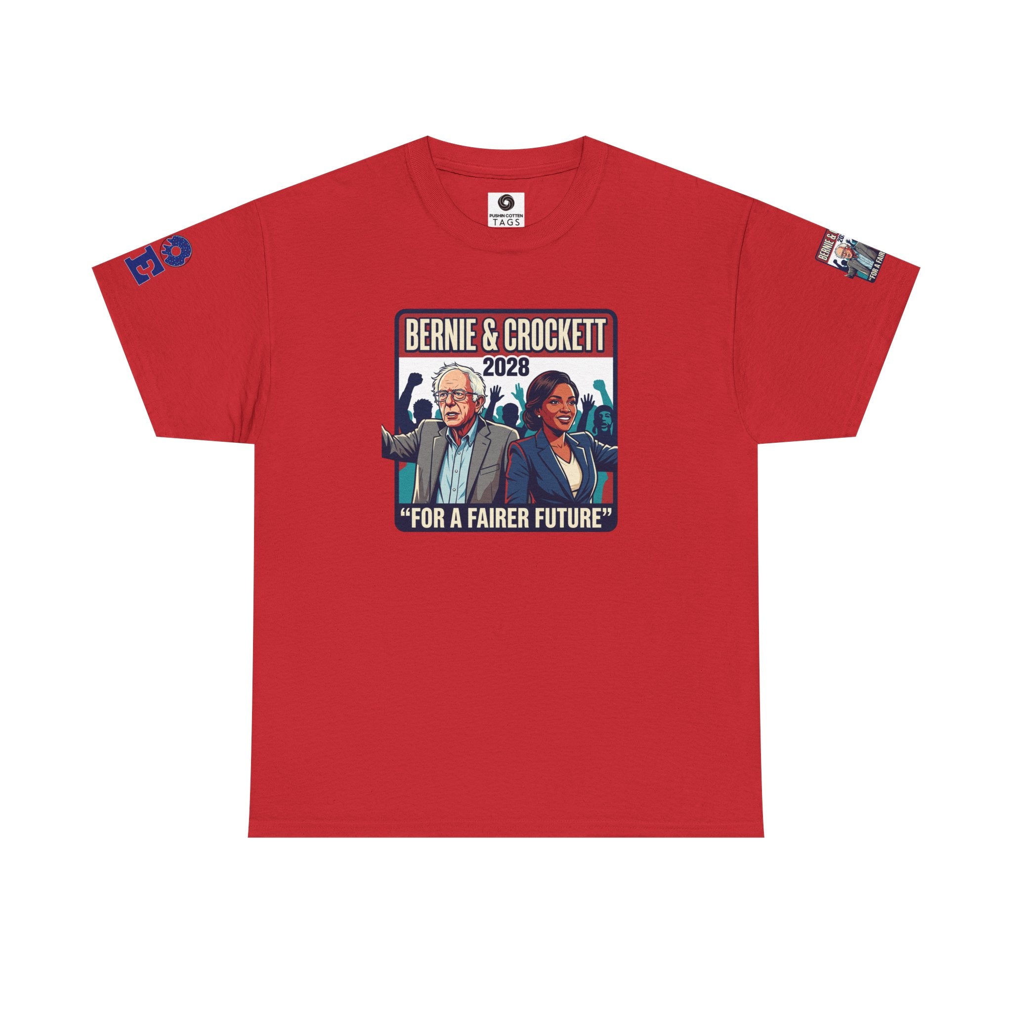 Bernie & Crockett 2028 Tee — "For a Fairer Future" Political Campaign T-Shirt