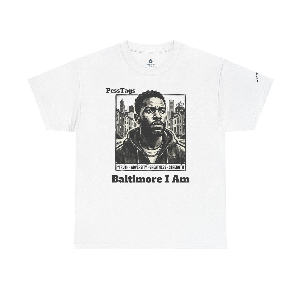Baltimore I Am T-Shirt — Urban Portrait Tee Celebrating Strength & Resilience