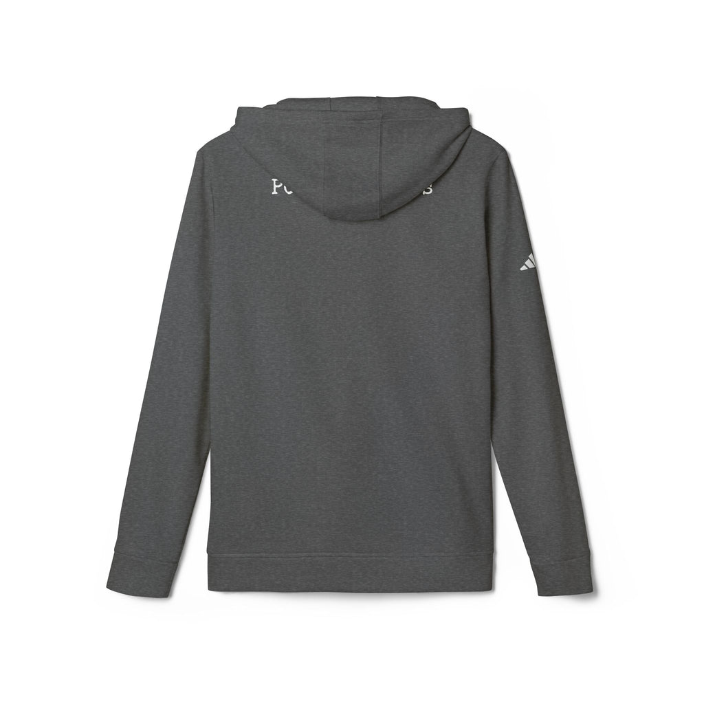 Fleece Hoodie - Pushin Cotten Tags Sports Runnin Man Logo, adidas Arm Logo