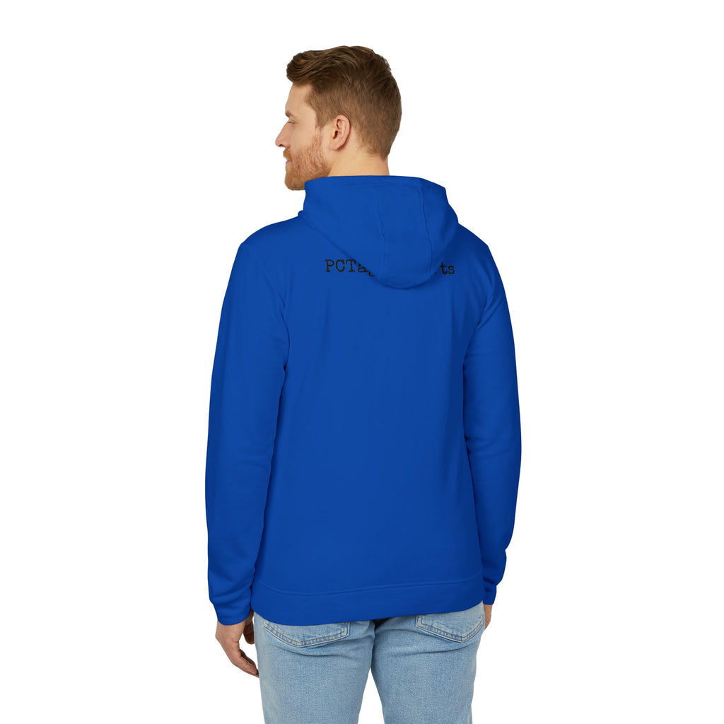 Fleece Hoodie - Pushin Cotten Tags Sports Runnin Man Logo, adidas Arm Logo