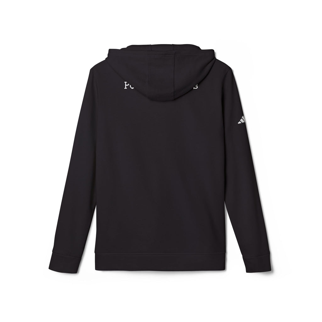 Fleece Hoodie - Pushin Cotten Tags Sports Runnin Man Logo, adidas Arm Logo