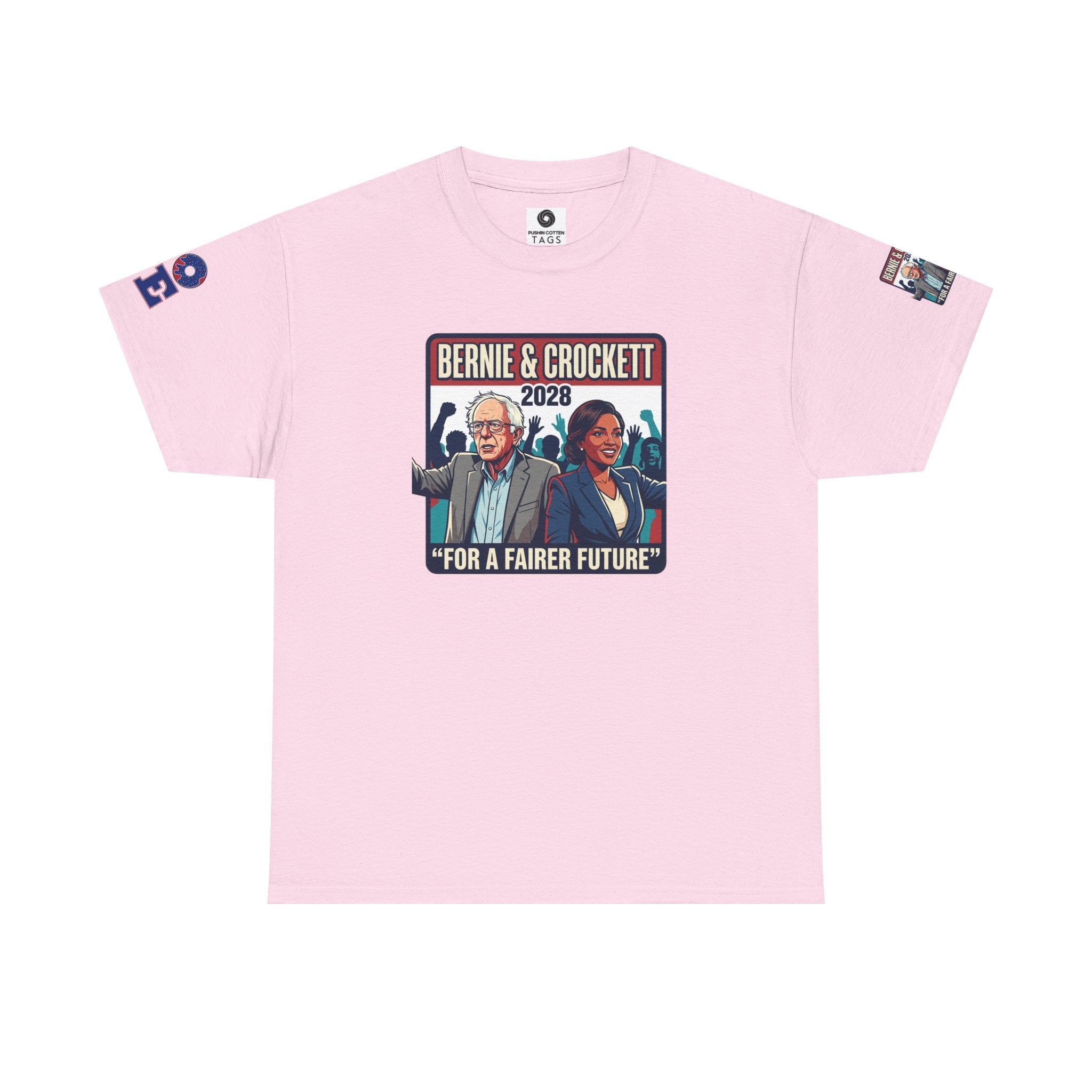 Bernie & Crockett 2028 Tee — "For a Fairer Future" Political Campaign T-Shirt