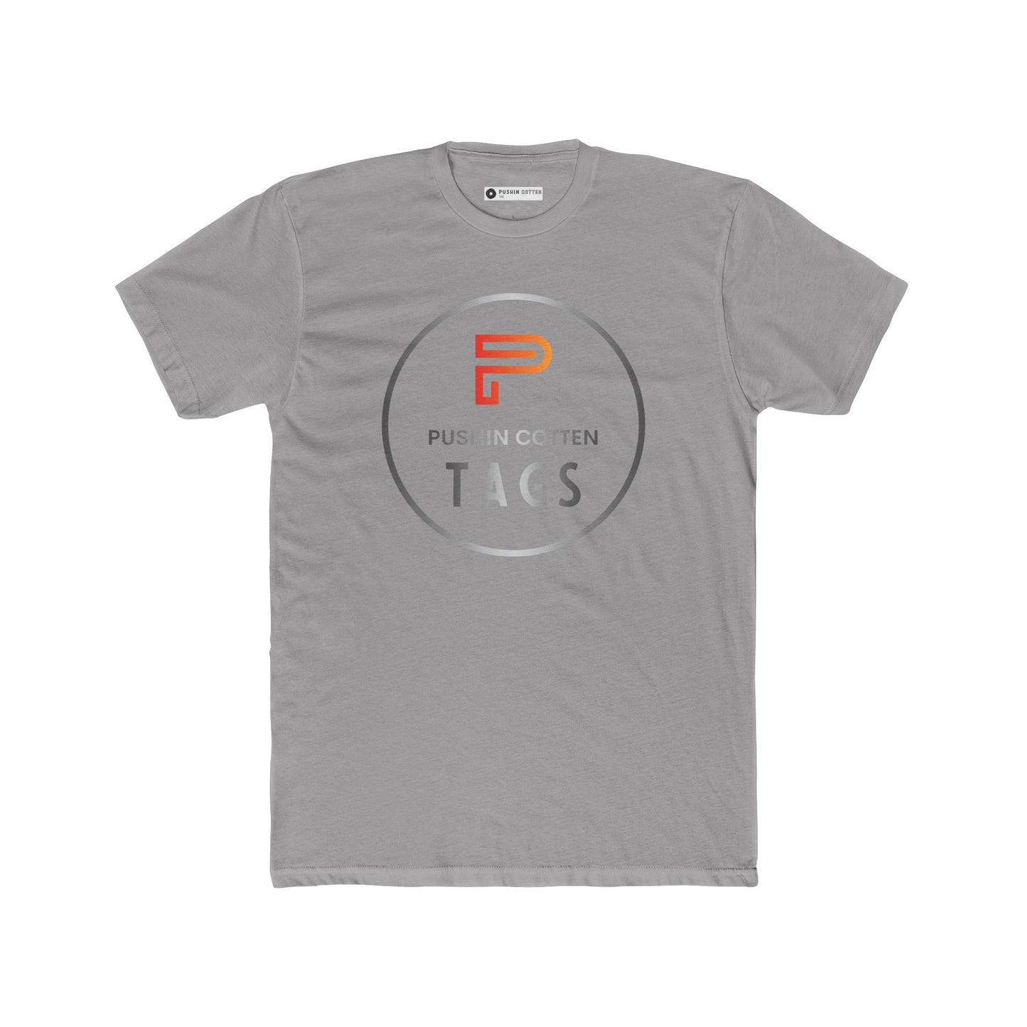 Men's Cotton Crew Tee featuring Pushin Cotton Tags Royalty Logo