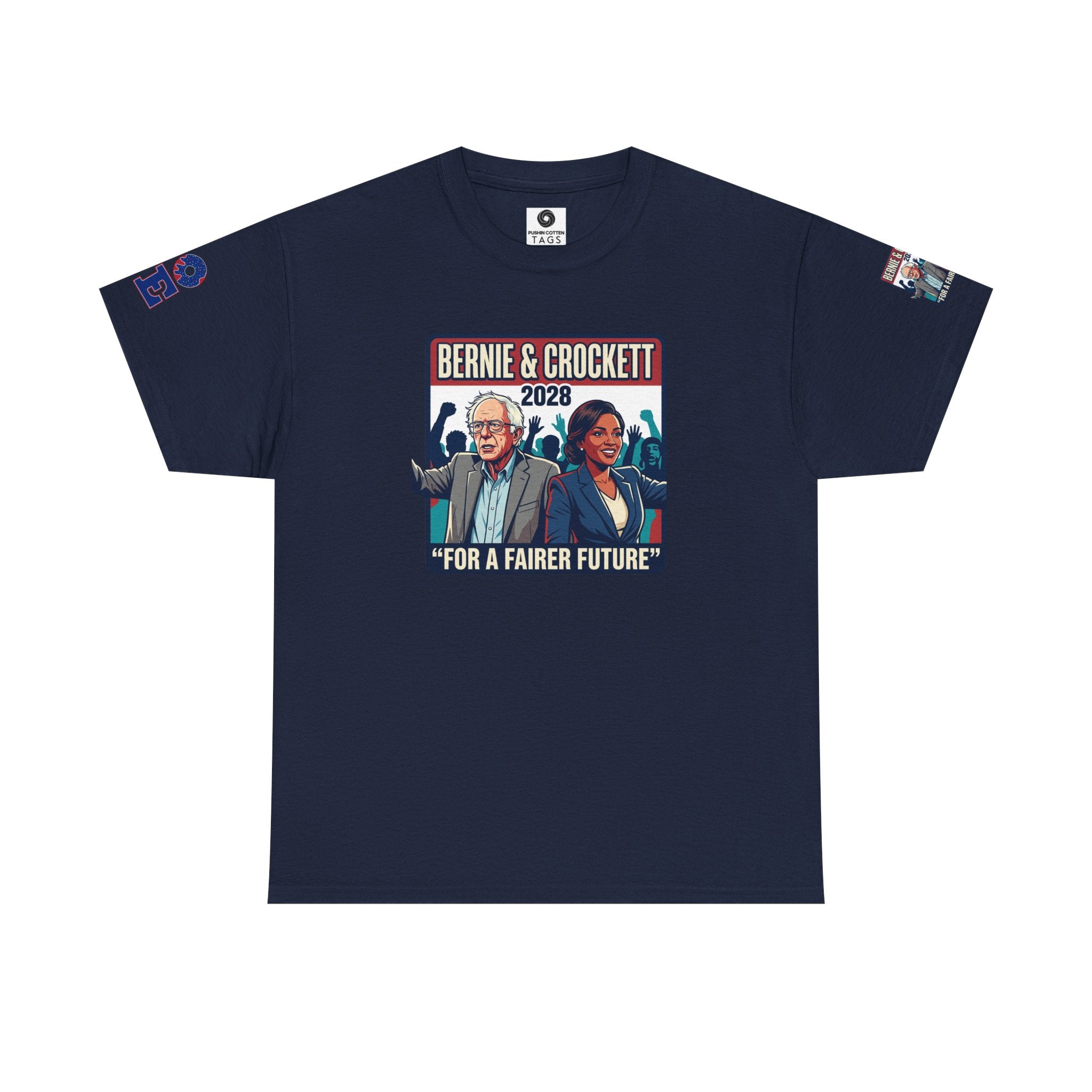 Bernie & Crockett 2028 Tee — "For a Fairer Future" Political Campaign T-Shirt