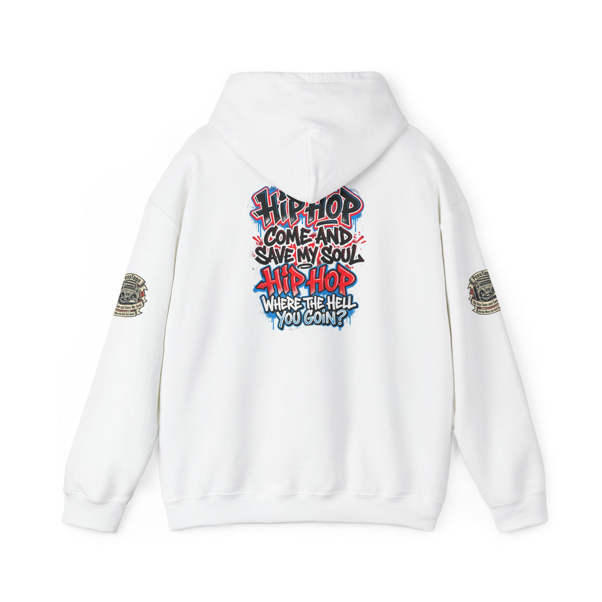 Hip-Hop Graffiti Hoodie — "Hip Hop Come and Save My Soul" Streetwear Pullover