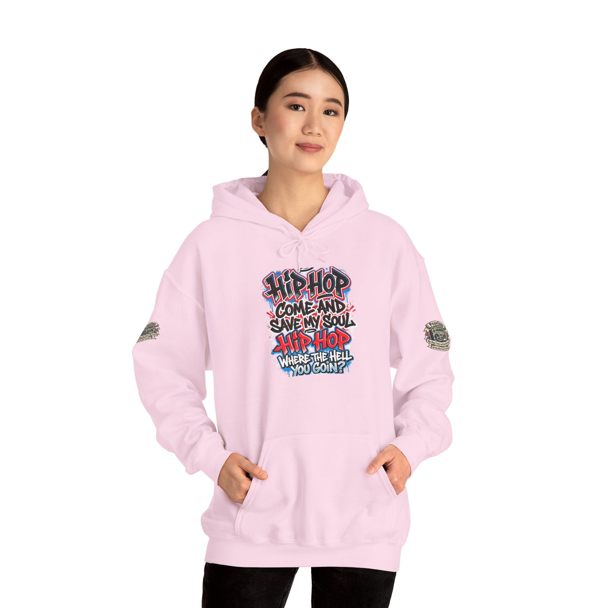 Hip-Hop Graffiti Hoodie — "Hip Hop Come and Save My Soul" Streetwear Pullover