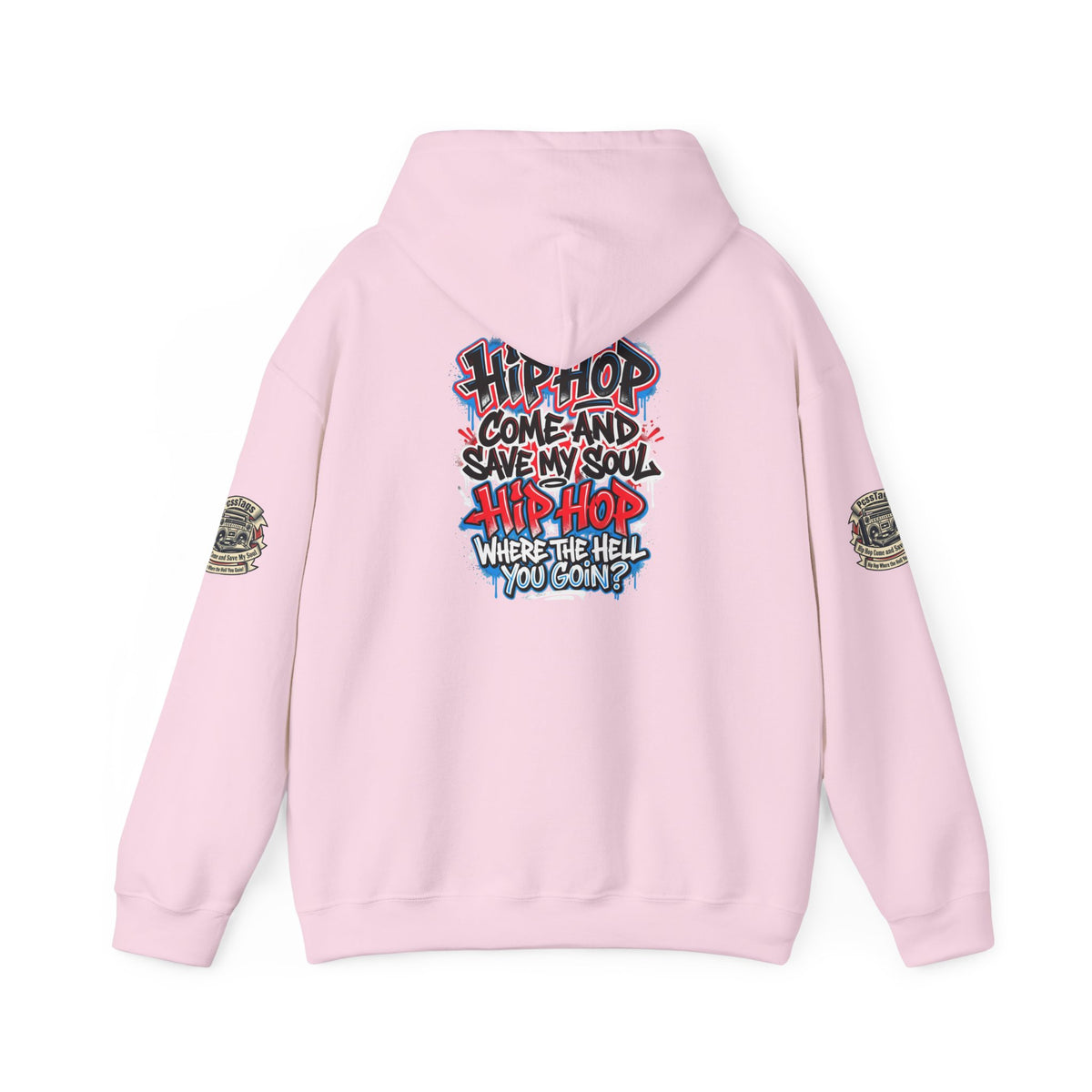 Hip-Hop Graffiti Hoodie — "Hip Hop Come and Save My Soul" Streetwear Pullover