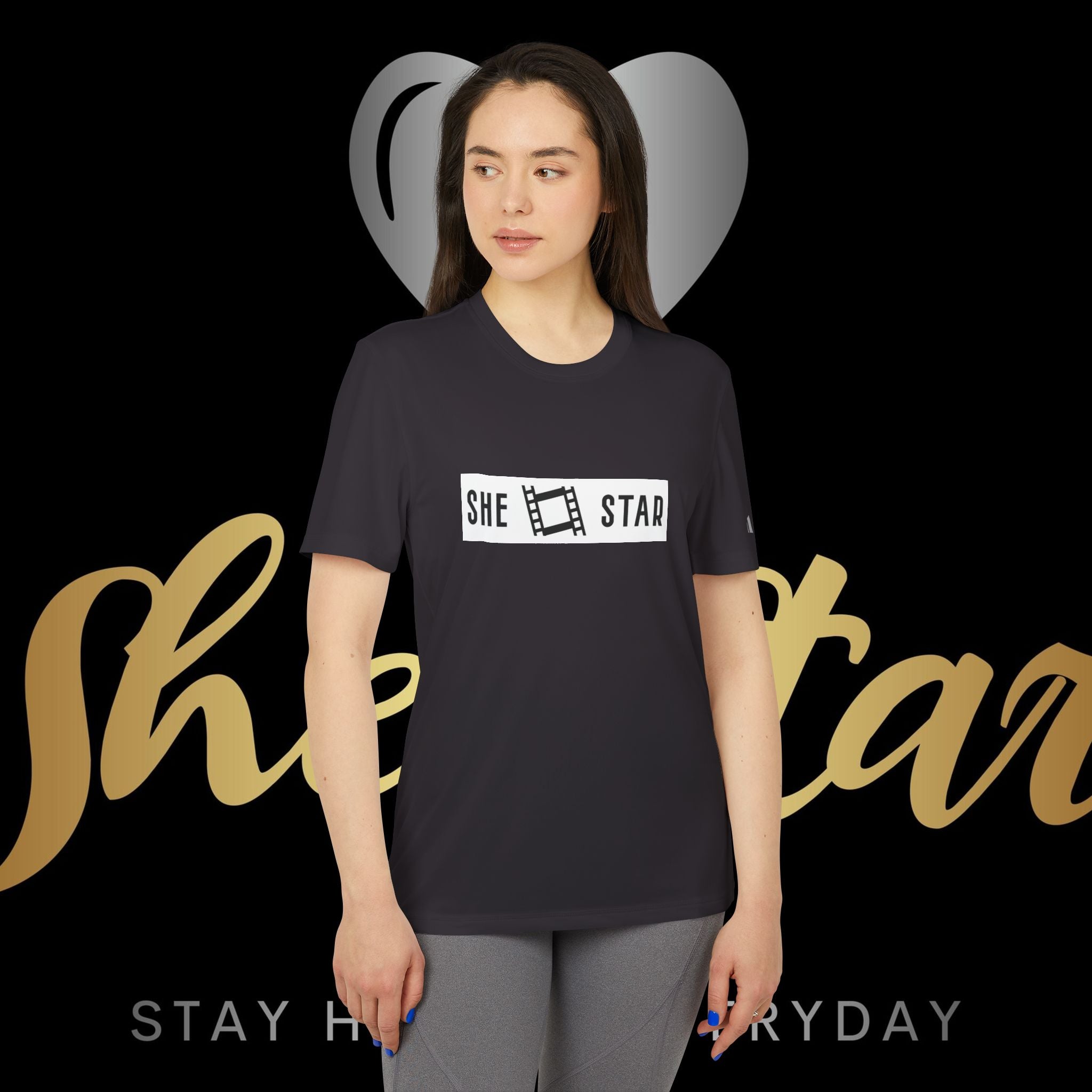 she star tags / adidas® Sport T-shirt