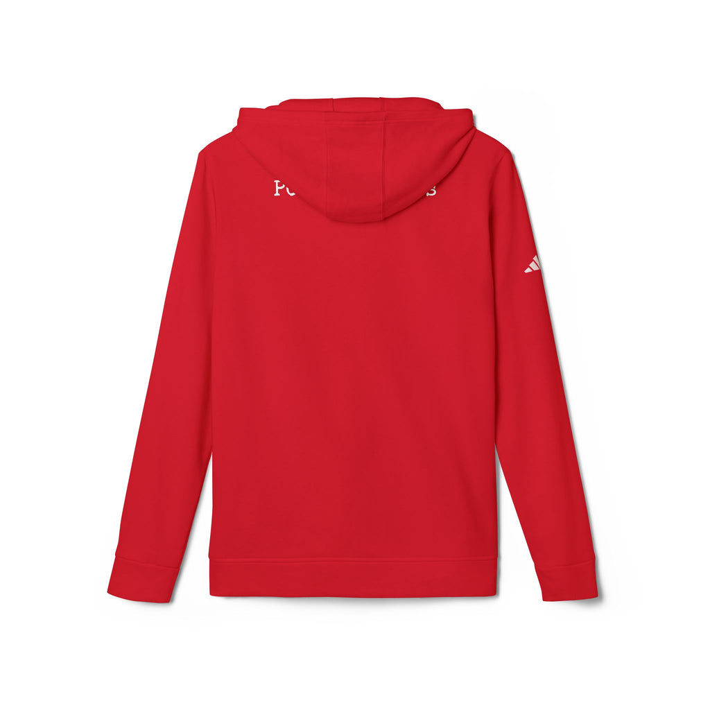Fleece Hoodie - Pushin Cotten Tags Sports Runnin Man Logo, adidas Arm Logo