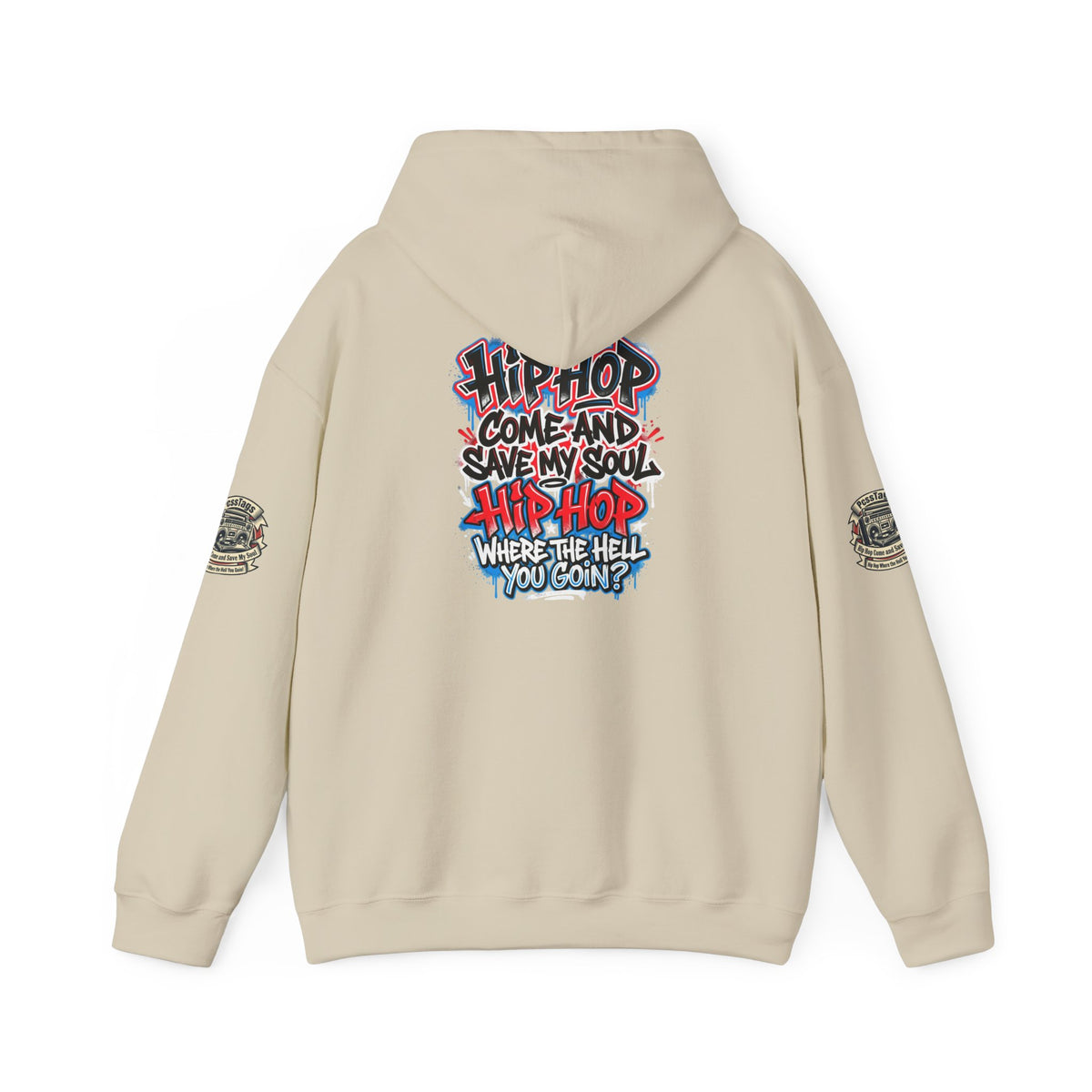 Hip-Hop Graffiti Hoodie — "Hip Hop Come and Save My Soul" Streetwear Pullover