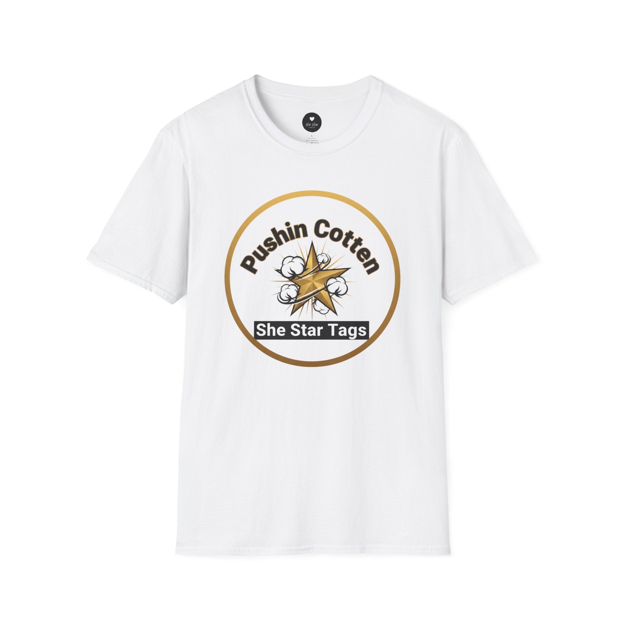 T-Shirt — "Pushin Cotten" She Star Logo Tee