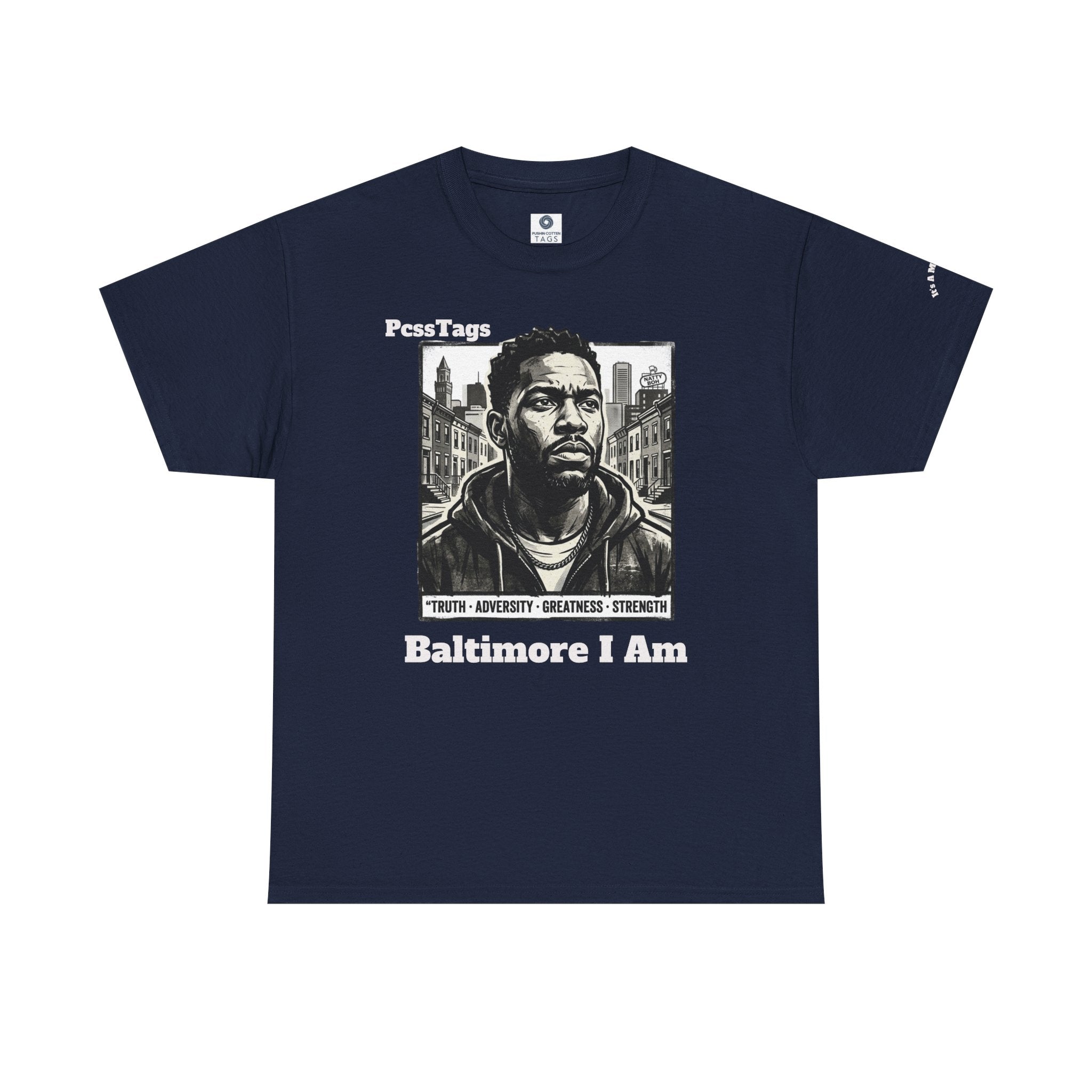 Baltimore I Am T-Shirt — Urban Portrait Tee Celebrating Strength & Resilience