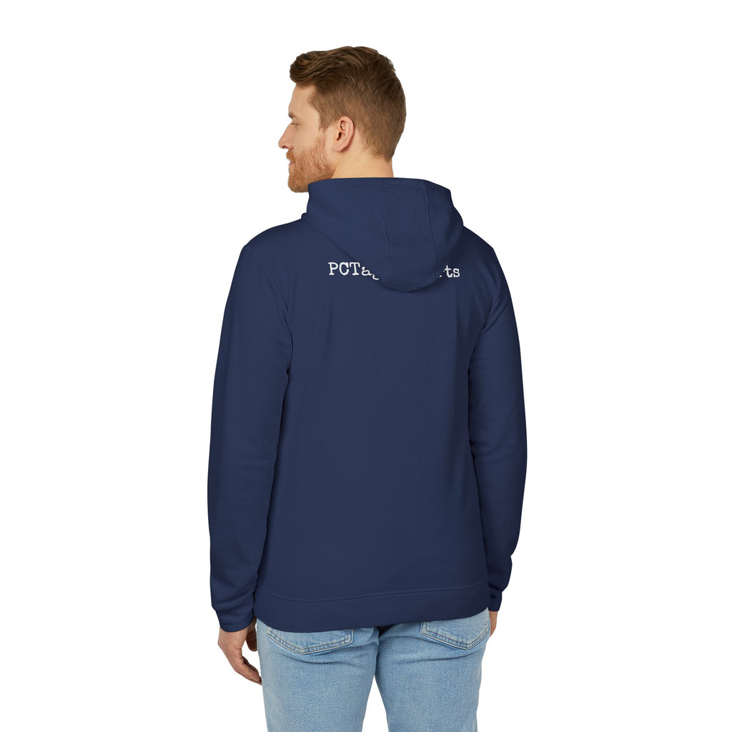 Fleece Hoodie - Pushin Cotten Tags Sports Runnin Man Logo, adidas Arm Logo