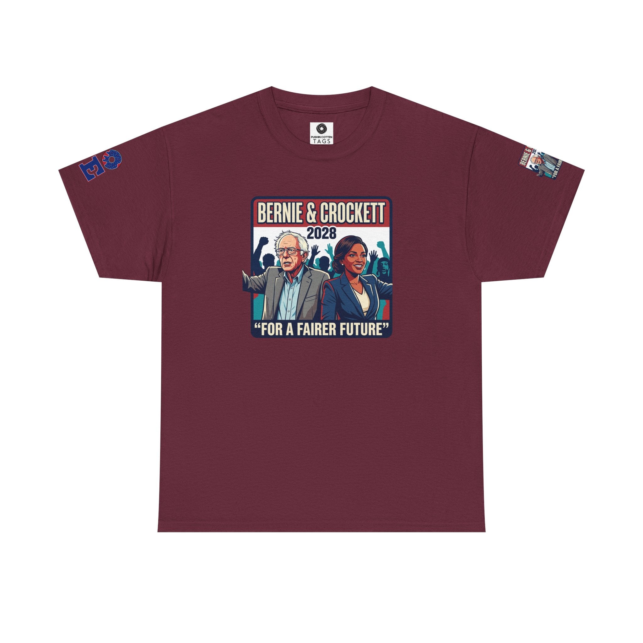 Bernie & Crockett 2028 Tee — "For a Fairer Future" Political Campaign T-Shirt
