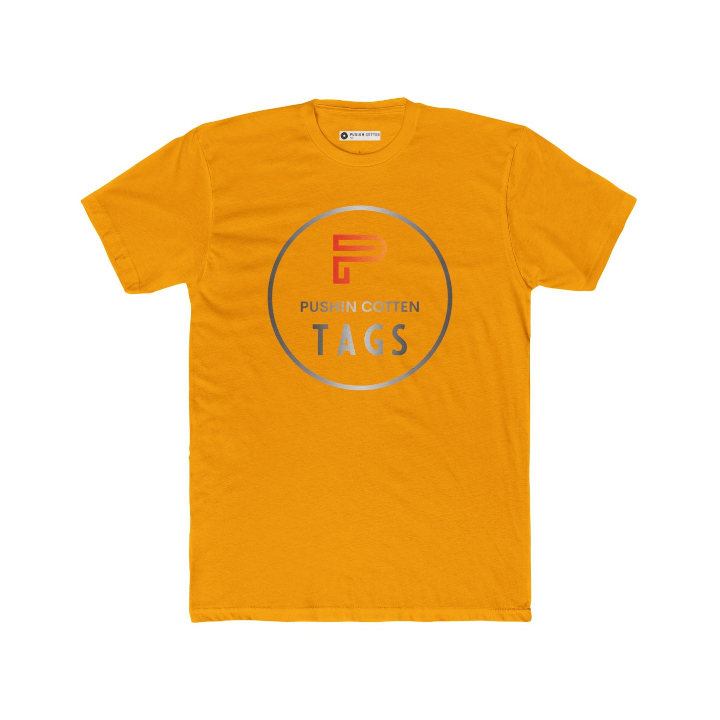 Men's Cotton Crew Tee featuring Pushin Cotton Tags Royalty Logo