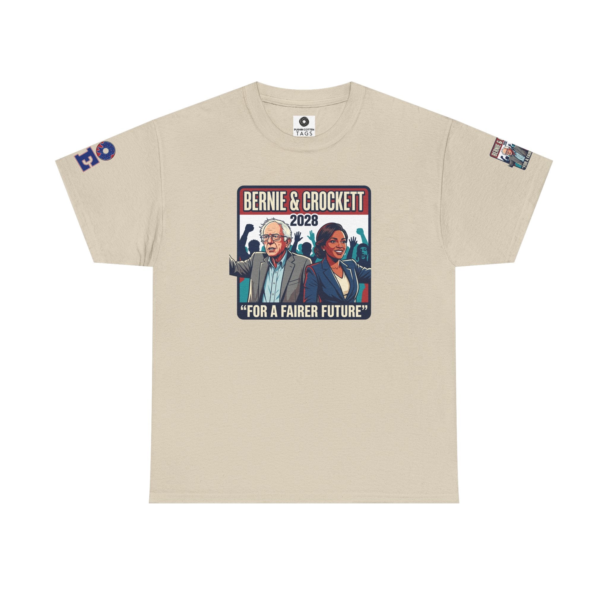Bernie & Crockett 2028 Tee — "For a Fairer Future" Political Campaign T-Shirt