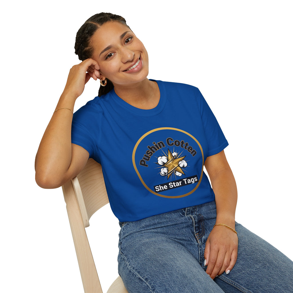 T-Shirt — "Pushin Cotten" She Star Logo Tee