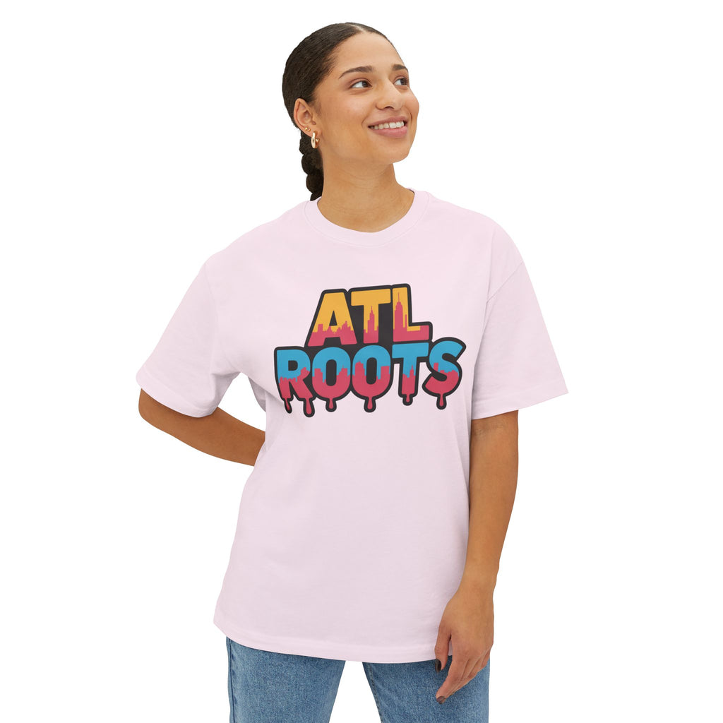 Colorful ATL Roots Oversized Boxy Tee, Streetwear Shirt, Gift for Atlanta Lovers, Casual Summer Top, Urban Fashion Tee, Unisex Graphic Tee