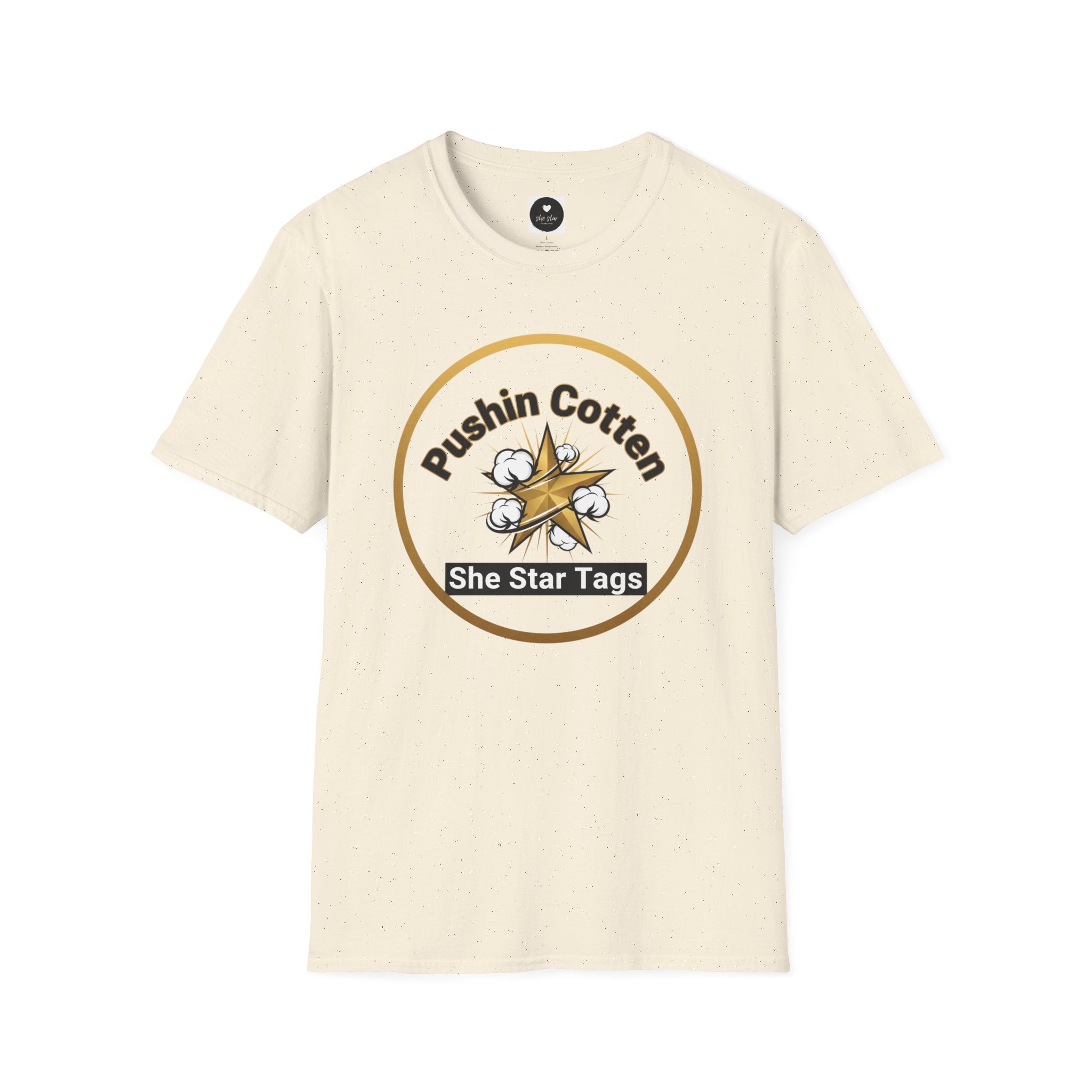 T-Shirt — "Pushin Cotten" She Star Logo Tee