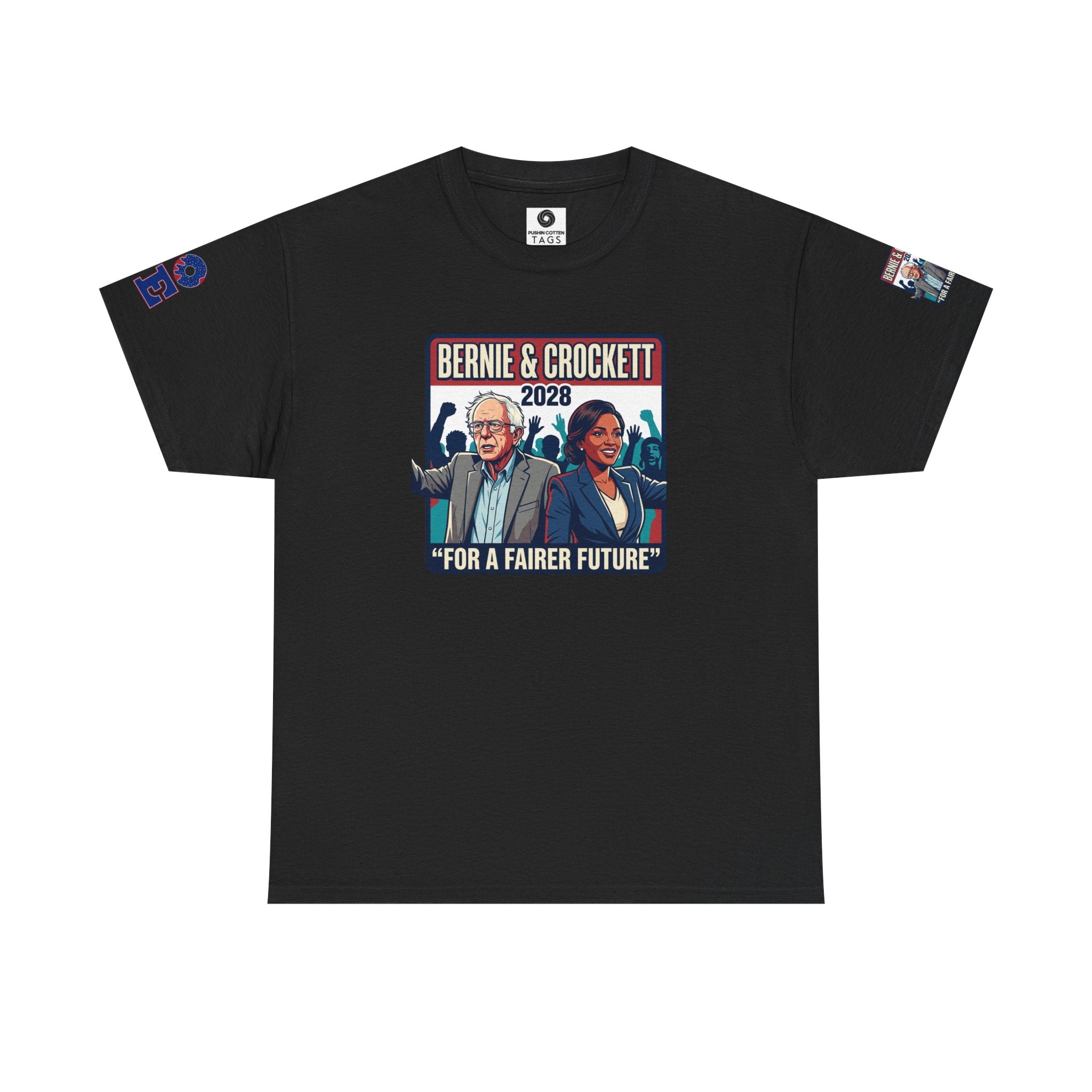 Bernie & Crockett 2028 Tee — "For a Fairer Future" Political Campaign T-Shirt