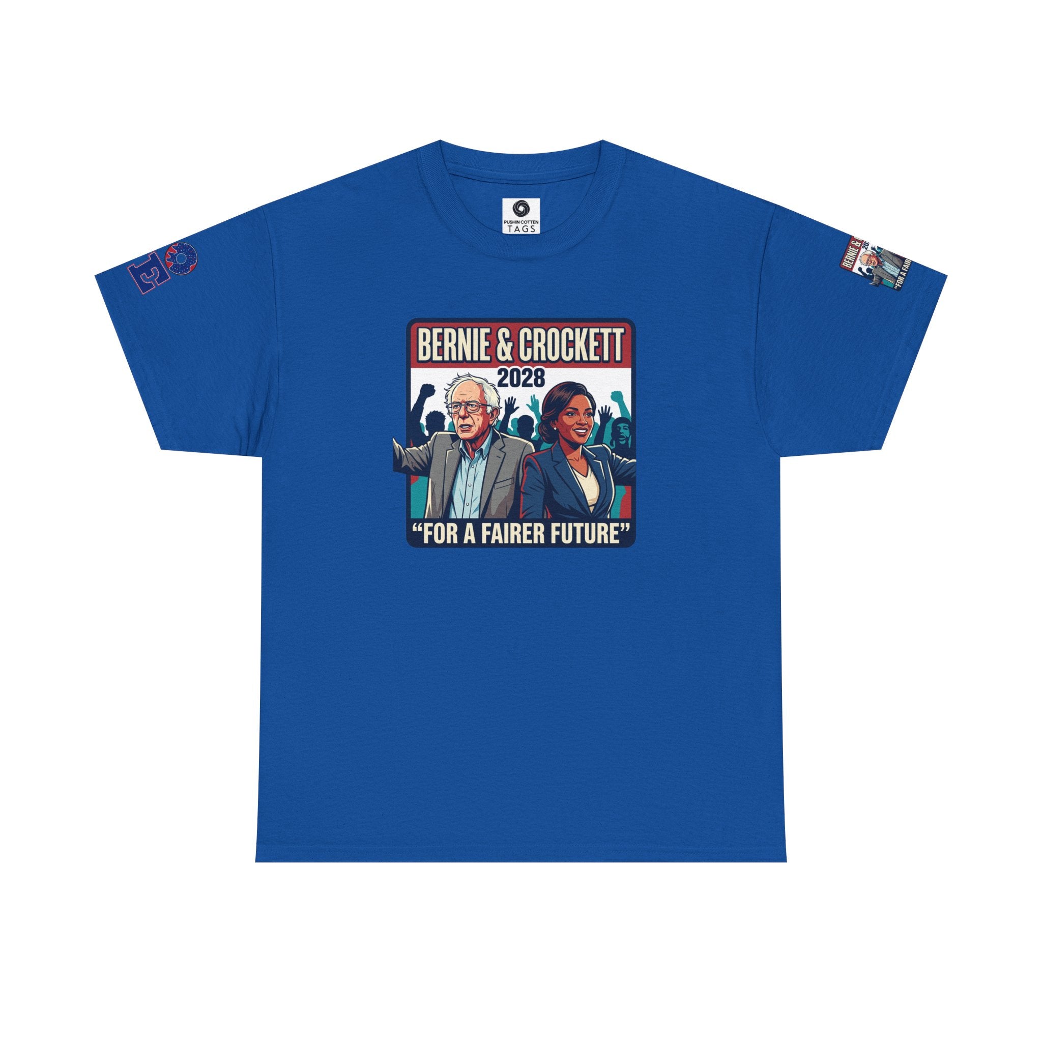 Bernie & Crockett 2028 Tee — "For a Fairer Future" Political Campaign T-Shirt