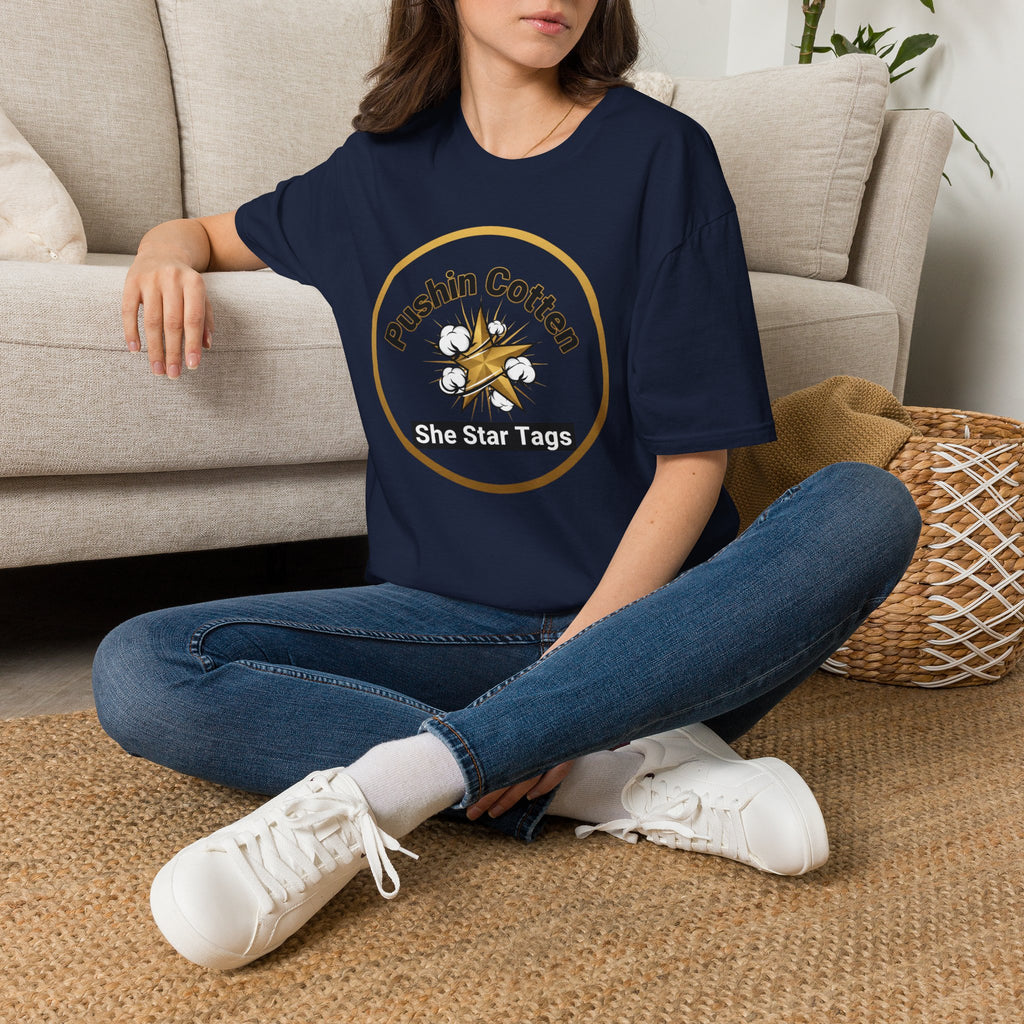 T-Shirt — "Pushin Cotten" She Star Logo Tee