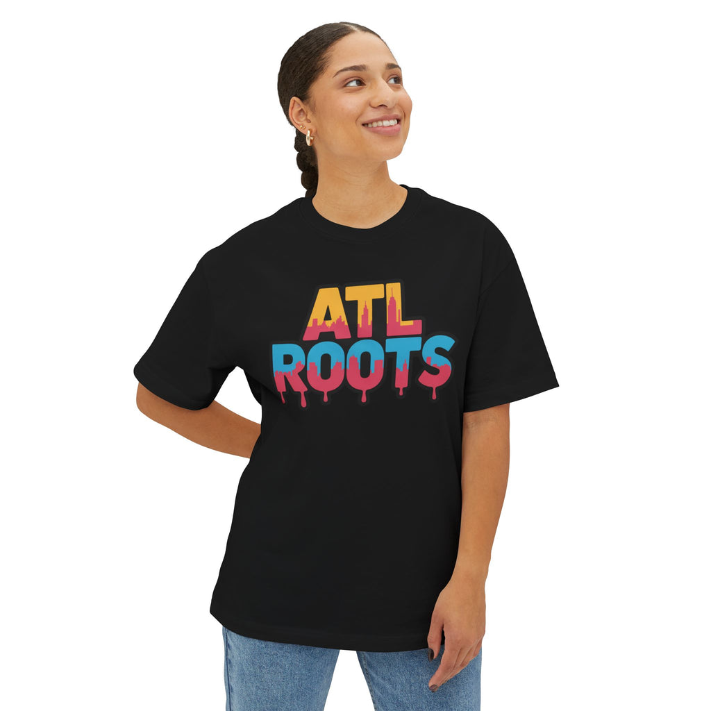 Colorful ATL Roots Oversized Boxy Tee, Streetwear Shirt, Gift for Atlanta Lovers, Casual Summer Top, Urban Fashion Tee, Unisex Graphic Tee