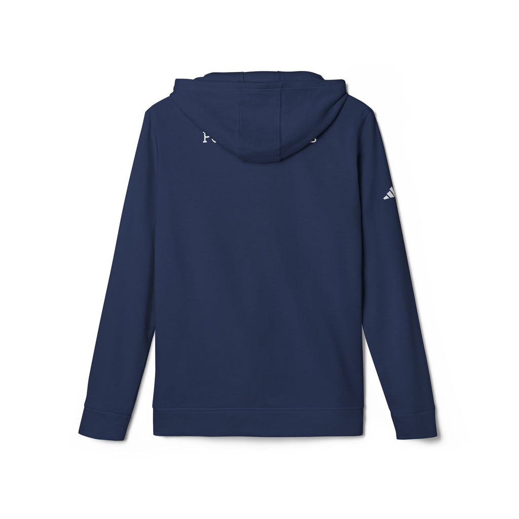 Fleece Hoodie - Pushin Cotten Tags Sports Runnin Man Logo, adidas Arm Logo