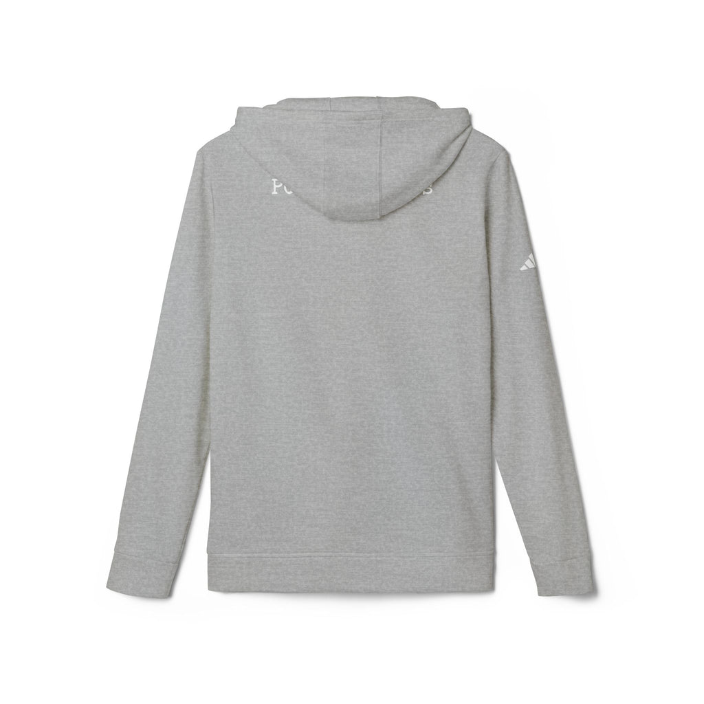 Fleece Hoodie - Pushin Cotten Tags Sports Runnin Man Logo, adidas Arm Logo