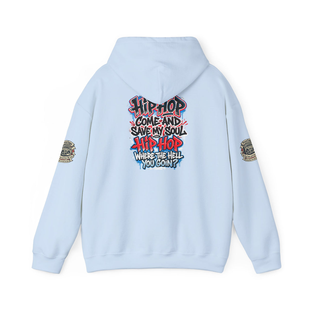 Hip-Hop Graffiti Hoodie — "Hip Hop Come and Save My Soul" Streetwear Pullover