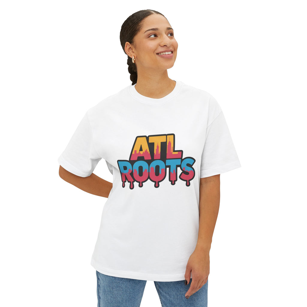 Colorful ATL Roots Oversized Boxy Tee, Streetwear Shirt, Gift for Atlanta Lovers, Casual Summer Top, Urban Fashion Tee, Unisex Graphic Tee