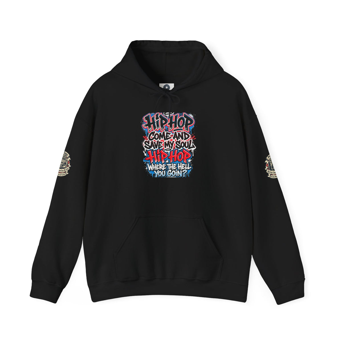 Hip-Hop Graffiti Hoodie — "Hip Hop Come and Save My Soul" Streetwear Pullover