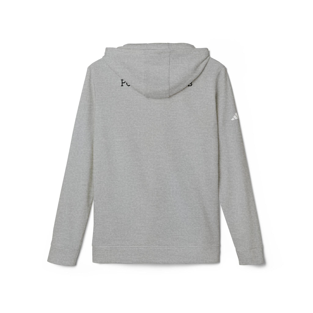 Fleece Hoodie - Pushin Cotten Tags Sports Runnin Man Logo, adidas Arm Logo