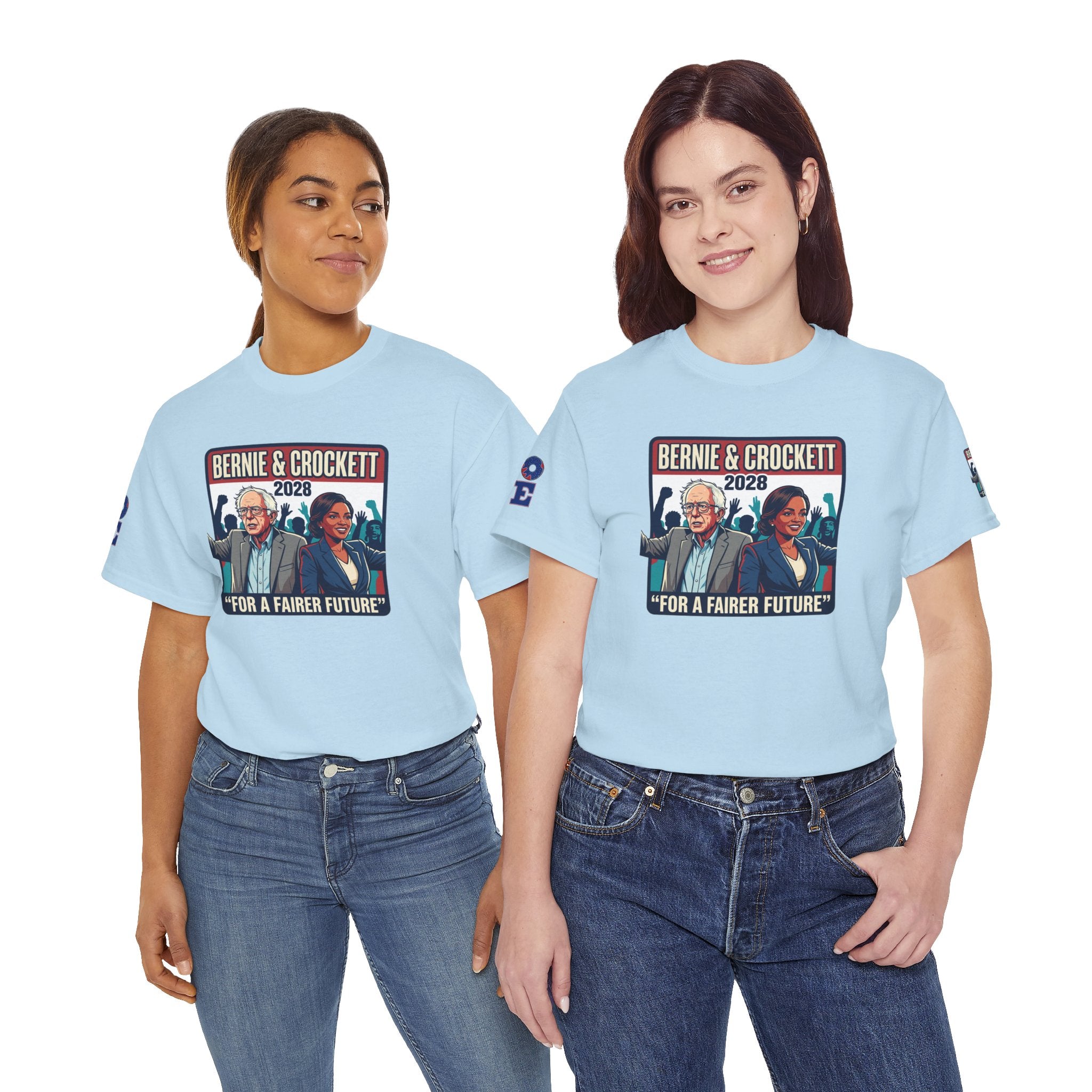 Bernie & Crockett 2028 Tee — "For a Fairer Future" Political Campaign T-Shirt