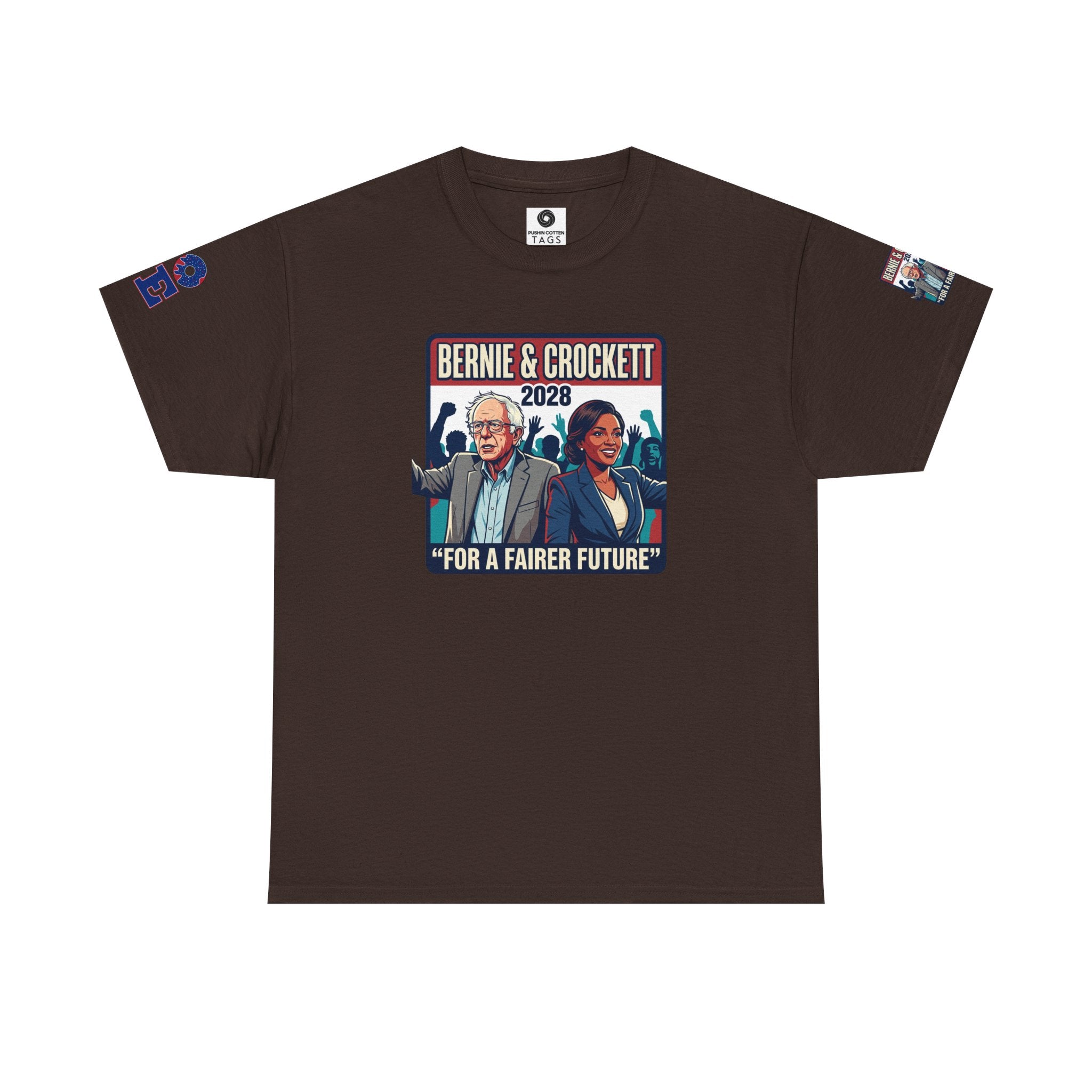 Bernie & Crockett 2028 Tee — "For a Fairer Future" Political Campaign T-Shirt