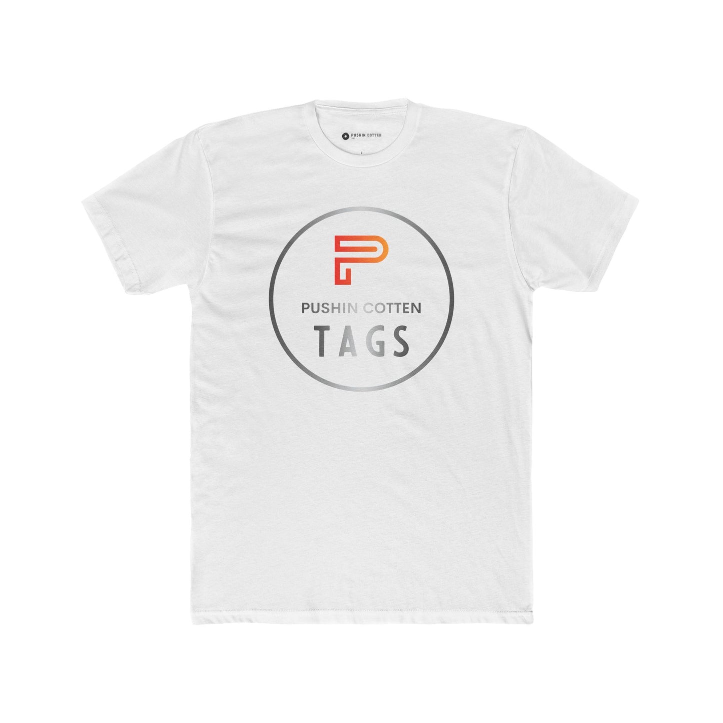 Men's Cotton Crew Tee featuring Pushin Cotton Tags Royalty Logo