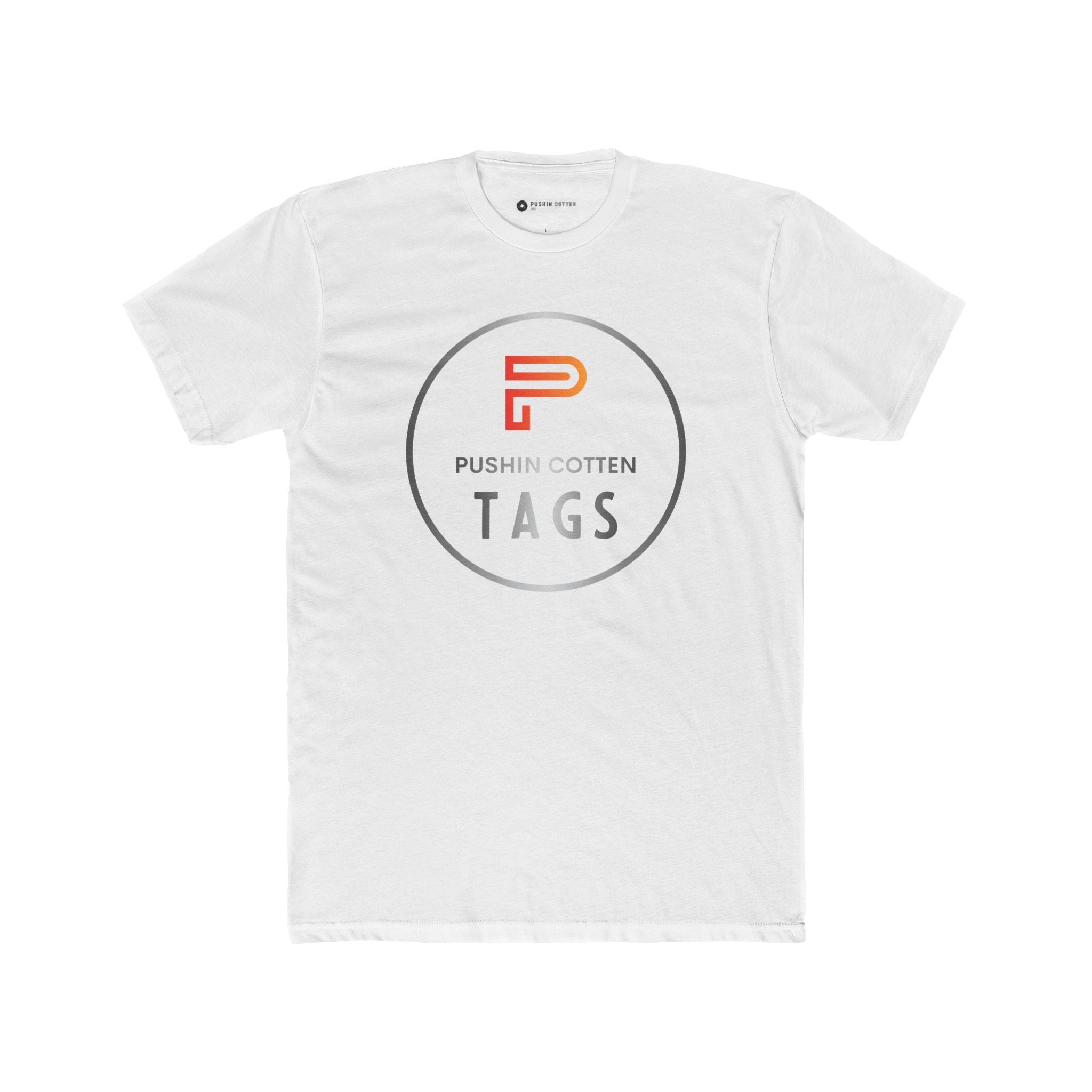 Men's Cotton Crew Tee featuring Pushin Cotton Tags Royalty Logo
