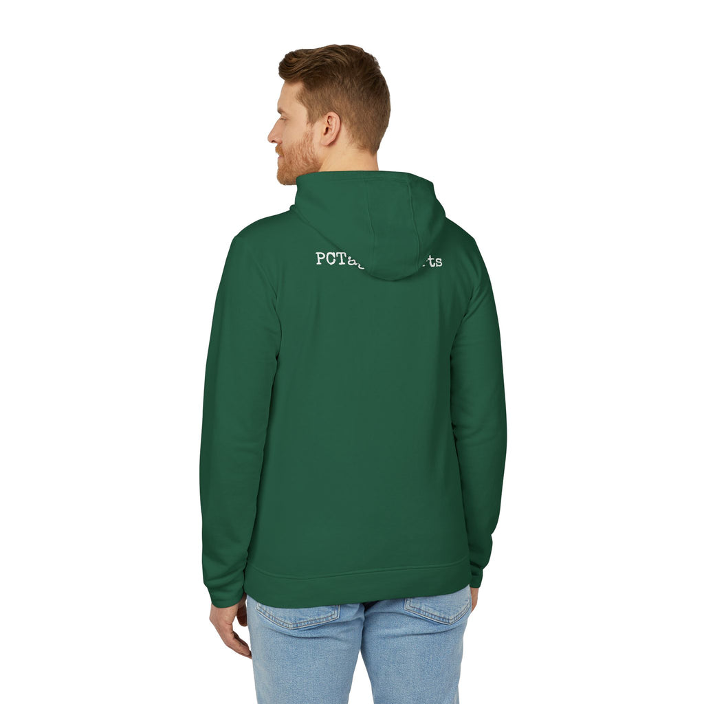 Fleece Hoodie - Pushin Cotten Tags Sports Runnin Man Logo, adidas Arm Logo