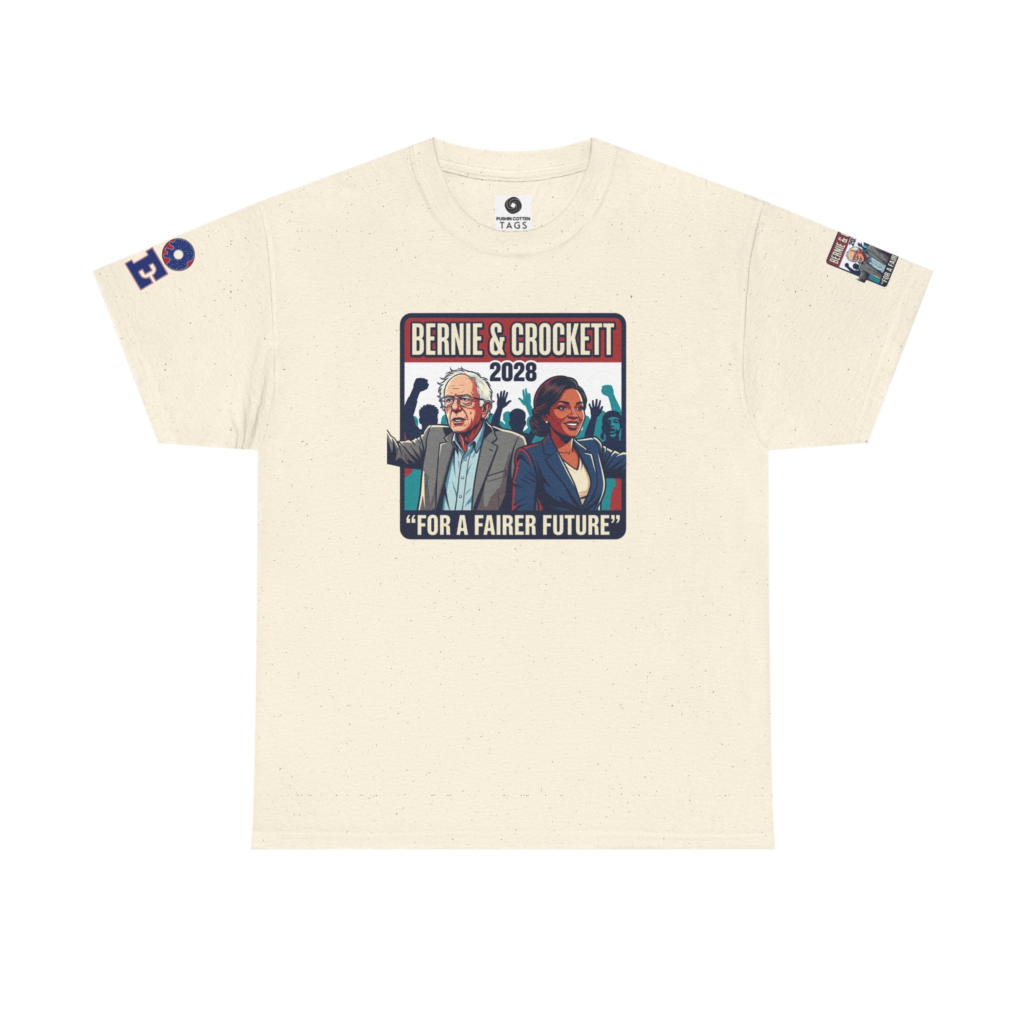 Bernie & Crockett 2028 Tee — "For a Fairer Future" Political Campaign T-Shirt