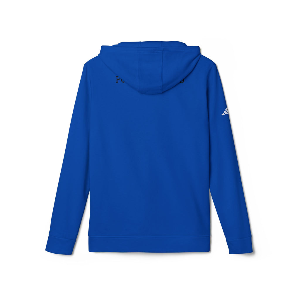 Fleece Hoodie - Pushin Cotten Tags Sports Runnin Man Logo, adidas Arm Logo