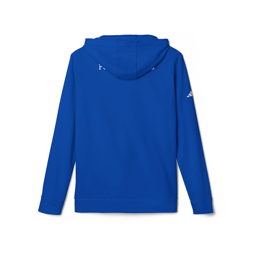 Fleece Hoodie - Pushin Cotten Tags Sports Runnin Man Logo, adidas Arm Logo
