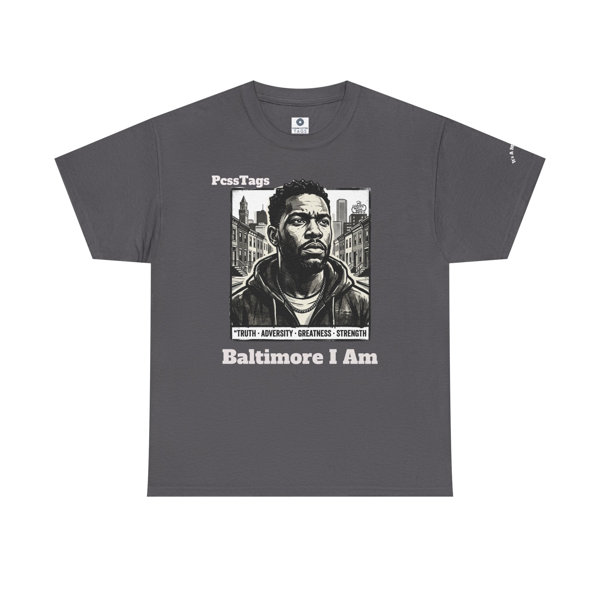 Baltimore I Am T-Shirt — Urban Portrait Tee Celebrating Strength & Resilience
